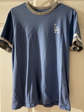 47 Los Angeles Blue and Gray Ringer T-Shirt